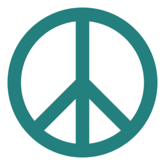 Peace Sign Decal (Turquoise)